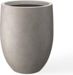 Kante 21.7" H Weathered Concrete Tall Planter, Large Outdoor Indoor Decorative P... - Image 2
