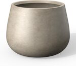 Kante Curva Series Planter, 10.2 Inch Round Concrete Flower Pot with Draiange Ho... - Image 2