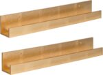 Kate and Laurel Levie 24 inch 2-Pack Wood Floating Wall Shelf Picture Frame Hold... - Image 2