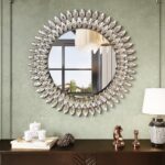 Kelly Miller Round Jeweled Mirror for Wall Decor, 26 in Modern Decorative Wall M... - Image 2