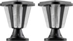 Kendal Metal Solar Post Lights Outdoor, Waterproof Decorative Solar Pillar Light... - Image 2