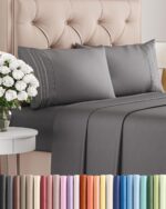 King Size 4 Piece Sheet Set - Comfy Breathable & Cooling Bed Sheets Set - Hotel ... - Image 2
