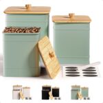 Kitchen Canisters for Countertop Set of 3 with Customizable Chalkboard Labels & ... - Image 2