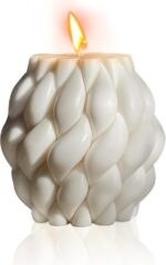 Knot Ball Candle Beautiful Handmade Pillar Scented Soy Wax, Elegant Pillar Bubbl... - Image 2