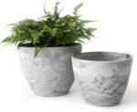 LA JOLIE MUSE Flower Pots Outdoor Garden Planters, Indoor Plant Pots with Draina... - Image 2