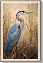 LAIART Framed canvas wall art,blue heron canvas print wall decoration, coastal b... - Image 2
