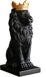 LANKIN 15''H Black Lion Statue, Top Collection Figurine, Home/Desk/Outdoor Decor... - Image 2