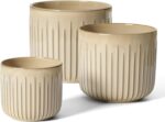 LE TAUCI Ceramic Pots for Plants, 8.3/7/6 Inch Indoor Planters with Drainage Hol... - Image 2