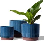 LE TAUCI Ceramic Pots for Plants, 8+6.7+5.5 Inch Plant Pots Indoor, Flower Pot w... - Image 2
