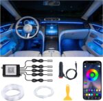 LED Lights for Car Interior - 5 in 1 Wireless Ambient Lighting Kit with 236" Fib... - Image 2