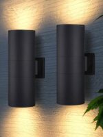 LEONLITE Modern Outdoor Cylinder Wall Lights 22", Up and Down Porch Patio Lights... - Image 2