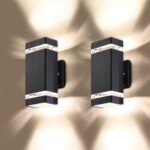 LMP 2 Pack LED Square Up and Down Lights Outdoor Wall Light，Body in Aluminum Wat... - Image 2