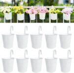 LaLaGreen Hanging Planters - 10 Pack, 4 Inch Balcony Railing Hanging Herb Garden... - Image 2