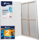 Large Canvases for Painting 36x48 Inch 2-Pack, 12.3 oz Triple Primed Acid-Free 1... - Image 2