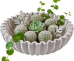 Large Decorative Bowl, 10" Concrete Decorative Fruit Bowls for Home Decor, Moder... - Image 2