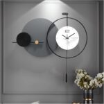 Large Modern Wall Clock for Living Room,Decorative Silent Battery Operated Wall ... - Image 2
