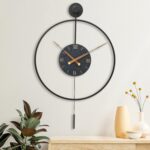 Large Modern Wall Clock,Wall Clocks for Living Room Decor,Classical Metal Minima... - Image 2