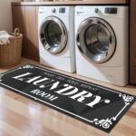 Laundry Room Rug: 17"X47" Non-Slip Washable Runner Rug, Rolled-up – NO Creases, ... - Image 2