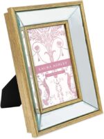 Laura Ashley 4x6 Gold Beveled Mirror Picture Frame, Classic Mirrored Frame with ... - Image 2
