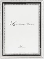 Lawrence Frames 510757 Metal Picture Frame Silver-Plate with Delicate Beading, 5... - Image 2