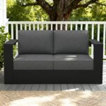 LayinSun Oversized Aluminum Outdoor Furniture, 1 Piece Patio Lovseat Sofa, Deep ... - Image 2