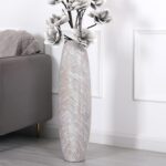 Leewadee Decorative Tall Floor Vase for Living Room Decor, 34 inches, White Wash... - Image 2