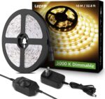 Lepro LED Strip Light, 32.8Ft Dimmable Vanity Lights, 3000K Super Bright LED Tap... - Image 2