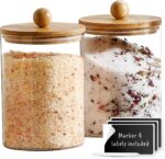 Le'raze 1 Gallon Glass Canister Set for Kitchen Counter with Airtight Bamboo Lid... - Image 2
