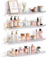Lifewit Floating Shelves for Bathroom, Acrylic Wall Organizer for Perfume, Makeu... - Image 2