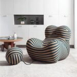 Light Luxury Modern Designer Lazy Sofa 39.3"*37.4"*37.4" Adult Floor Leisure Liv... - Image 2