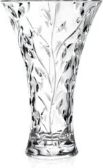 Lorren Home Trends Crystal Laurus Vase 11"-Made In Italy - Image 2