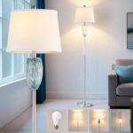 Lovlast Modern Floor Lamp for Living Room, Bedroom, Stained Glass Coastal Lamp f... - Image 2