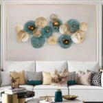 Lucky Monet 3D Large Metal Wall Art Decor for Living Room 51"x26" Stacked Flower... - Image 2