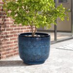 LuxenHome 15.75" Dia Large Ceramic Pots for Plants, Teal Blue Glazed Planters fo... - Image 2