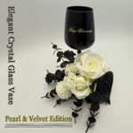 Luxurious Fragrant Artificial Flowers with Decorative Glass Vase & Pearl Accents... - Image 2