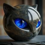 Luxury Black Cat Stone Sculpture – Elegant Home Décor & Gift-Ready Art Piece | H... - Image 2