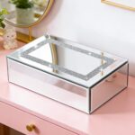 Luxury Mirrored Jewelry Box with Crushed Diamond - Glass Jewelry Box Organizer S... - Image 2