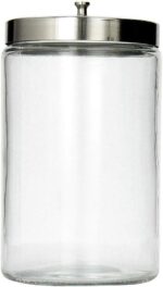 MABIS Decorative Storage Apothecary Clear Glass Jar for Kitchen, Bathroom or Lau... - Image 2