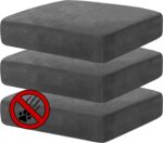 MAXIJIN Velvet Stretch Cushion Covers Fitted Couch Cushion Slipcovers Sofa Seat ... - Image 2