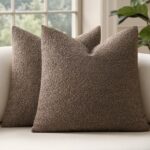 MIULEE 18x18 Inch Decorative Pillow Covers for Couch Bed Set of 2 Textured Boucl... - Image 2