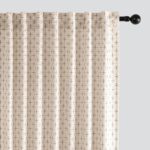 MIULEE Decorative Back Tab Linen Curtains with Geometric Pattern for Living Room... - Image 2
