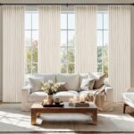 MIULEE Pinch Pleated Thick Linen Curtains 90 Inches 4 Panels Set Ivory Cream Bac... - Image 2