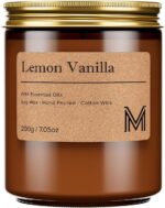 M&SENSE Lemon Vanilla Scented Christmas Candle Gift, Aromatherapy Candle Set for... - Image 2