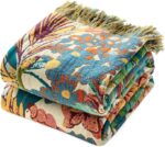 MSGKV Boho Throw Blanket for Couch 50"x60" 100% Cotton Vine Embroidery Blanket B... - Image 2