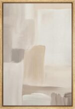 MUDECOR Framed Canvas Print Wall Art Minimalist Neutral Abstract Beige and Taupe... - Image 2