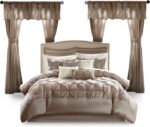 Madison Park Essentials Room in a Bag Faux Silk Comforter Set - Luxe Diamond Tuf... - Image 2