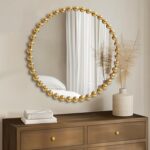 Madison Park Round Mirror, Metal Frame Circle Mirror 36 inch, Wall Art Decor Mou... - Image 2