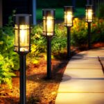 Mancra Solar Pathway Lights, 8 Pack LED Solar Lights Outdoor Waterproof, Glass M... - Image 2