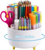 Marbrasse Desk Organizer, 360-Degree Rotating Pen Holder, Desk Organizers and Ac... - Image 2