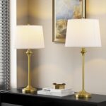 Maxax Brass Gold Table Lamps Set of 2 for Living Room, 26" Modern Buffet Lamps G... - Image 2